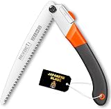 REXBETI Folding Saw, Heavy Duty 11 Inch Extra Long Blade Hand Saws for Wood Camping, Dry Wood Pruning Saws With Hard Teeth, Quality SK-5 Steel, Gifts for men