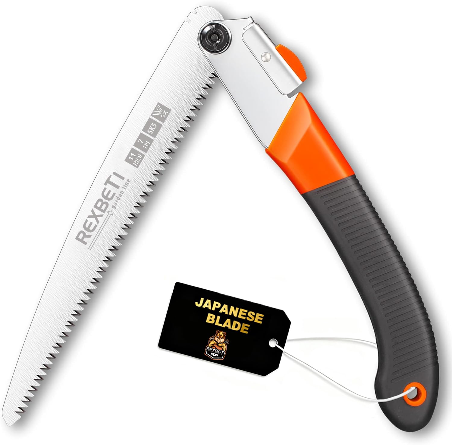 Photo 1 of REXBETI Folding Saw, Heavy Duty 11 Inch Extra Long Blade Hand Saws for Wood Camping, Dry Wood Pruning Saws With Hard Teeth, Quality SK-5 Steel, Gifts for men