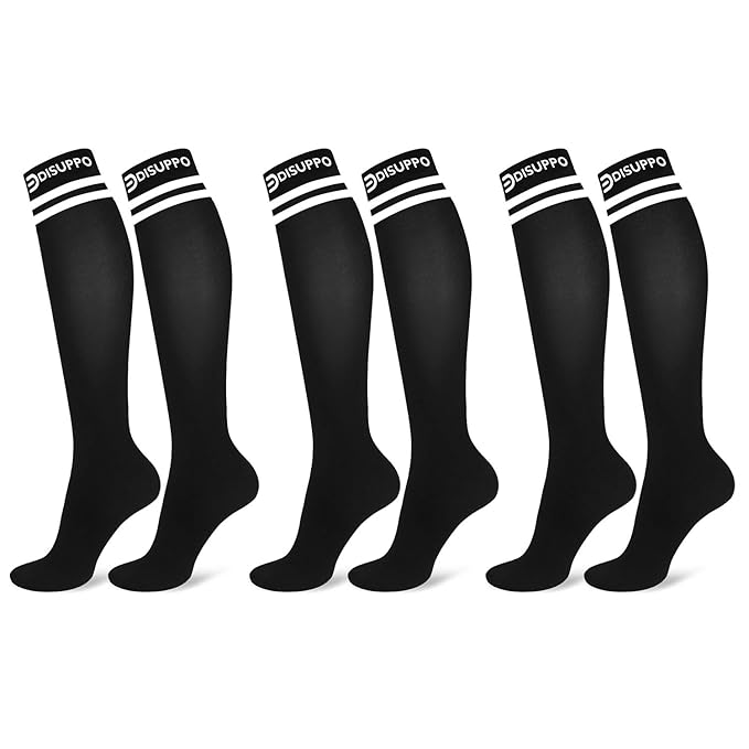 DISUPPO NonSlip Soccer Socks Knee High Tube Socks Towel Bottom Sport