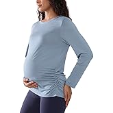 Joyaria Maternity Top Long Sleeve Shirt for Women Pregnancy Basic Top