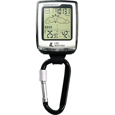 Lad Weather Outdoor-Armbanduhr mit digtalem Kompass, Höhenmesser, Barometer, Wettervorhersage, Hygrometer, Thermometer zum Kl