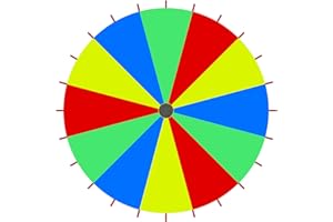 Jenaai 24 ft Rainbow Parachute for Kids with Handles Play Parachute Gymnastics Running Parachute Trampoline Shade Cover for O