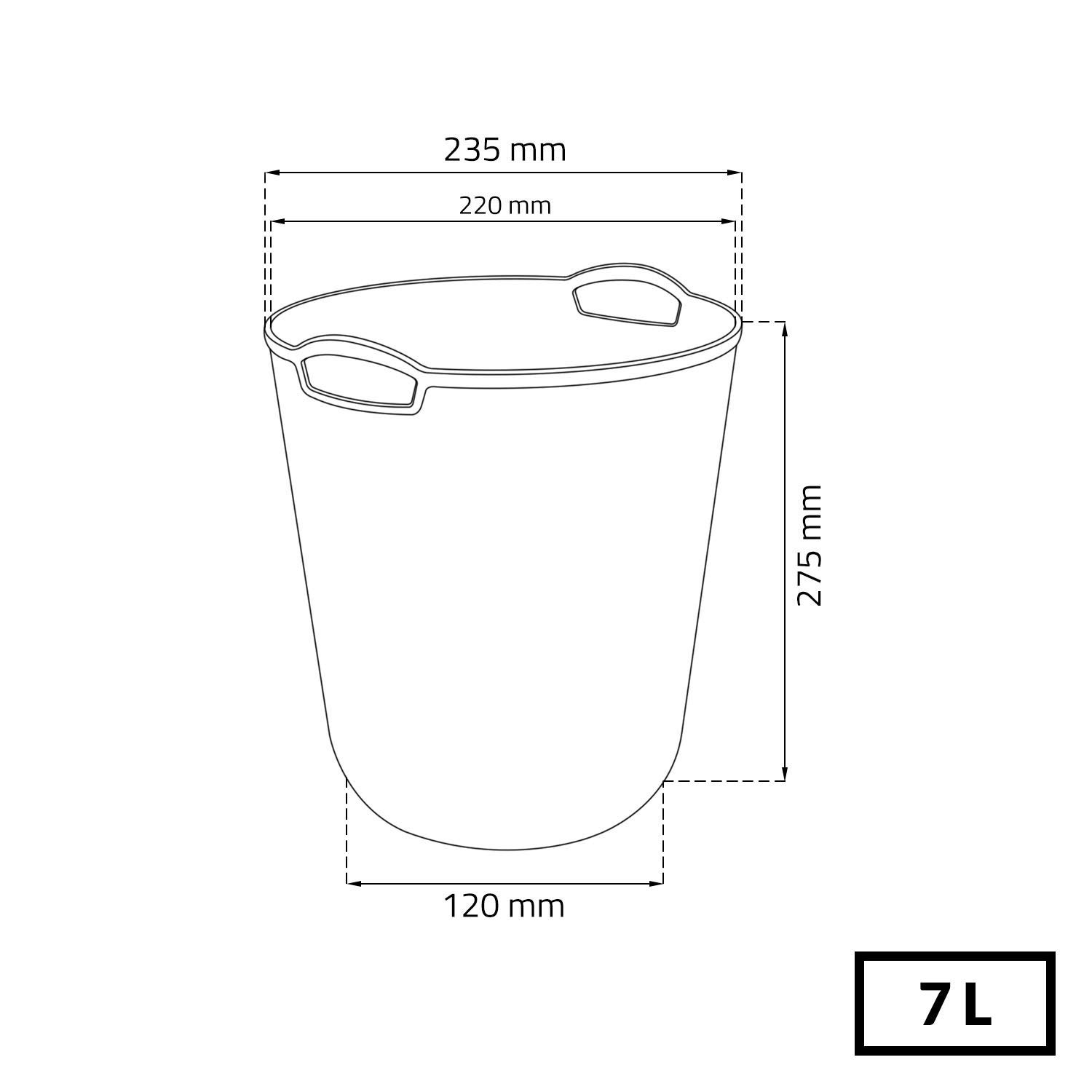 Curver Paper Bin Knit 23, 1x23, 9x27, 2cm in Blue, 23.1 x 23.9 x 27.2 cm - Image 4