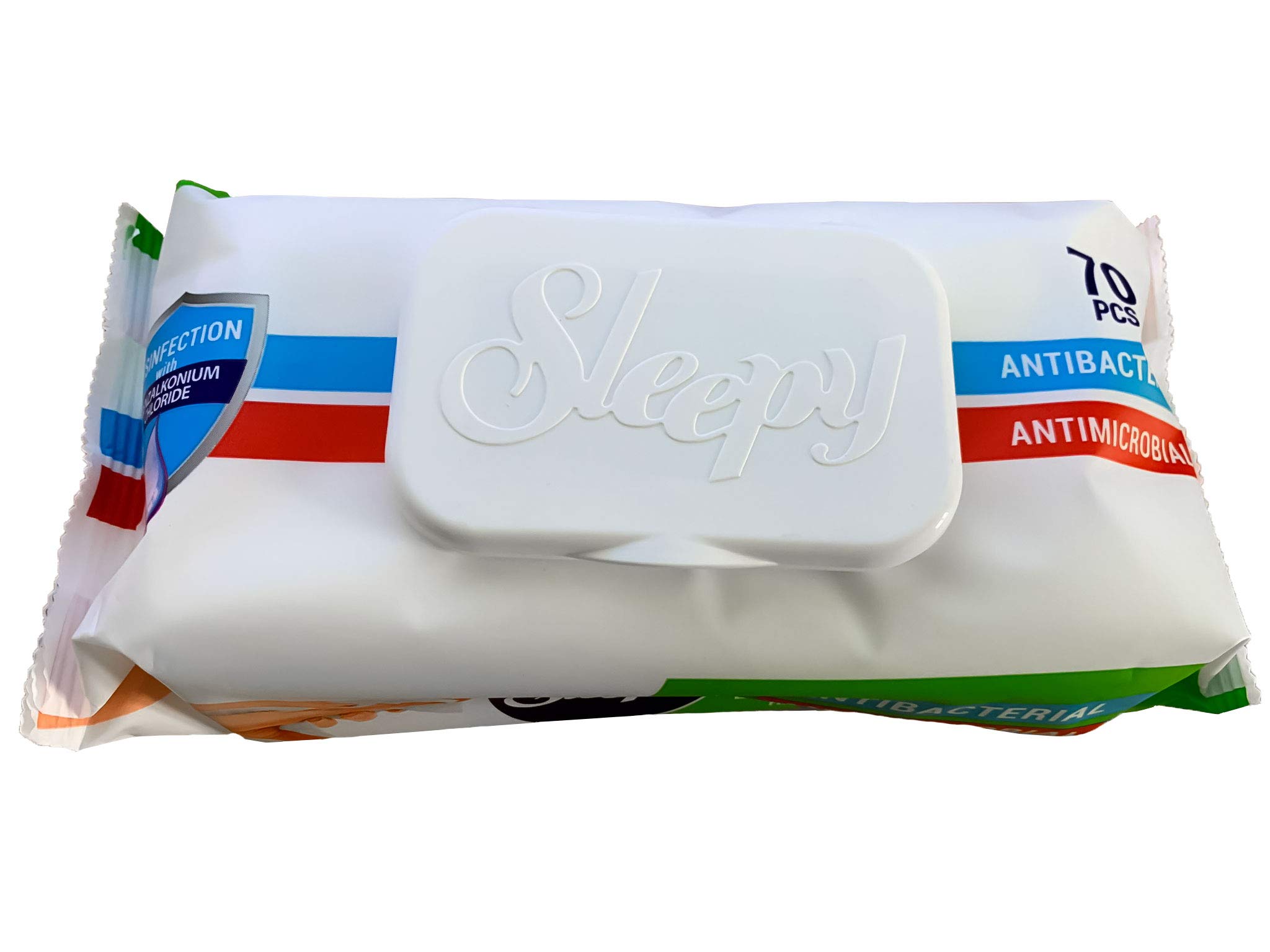 Sleepy Antibacterial Alcohol Free Water Wipes - 12x 70 Surface Hand Face Wet Wipes Disinfection with Anti Bac Antimicrobial Protection: Bulk 840 Wipes