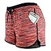 RIBOOM Women Workout Running Shorts 2 in 1 Active Yoga Gym Sport Shorts with Pockets