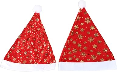 Bone Bestoyard 2 Pecas Papai Noel Chapeu De Cone Vermelho Fantasia De Festa De Natal Bone De Estrela Com Estampa De Flocos De Neve Estilo 1 Style 1 40x30cm Amazon Com Br Amazon Moda