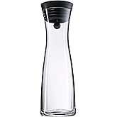 WMF Basic Water Decanter 1L Height 29 cm Close-Up Stopper Glass Cromargan&reg; Stainless Steel,Silver