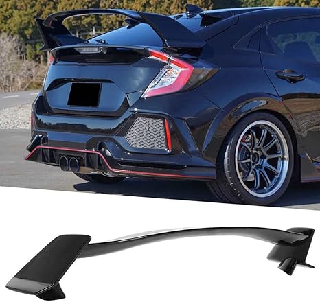 Amazon Co Jp リアスポイラー シビック ハッチバック5ドアタイプrカーウィングのための光沢のある黒17 17 18 18 19 ホーム キッチン