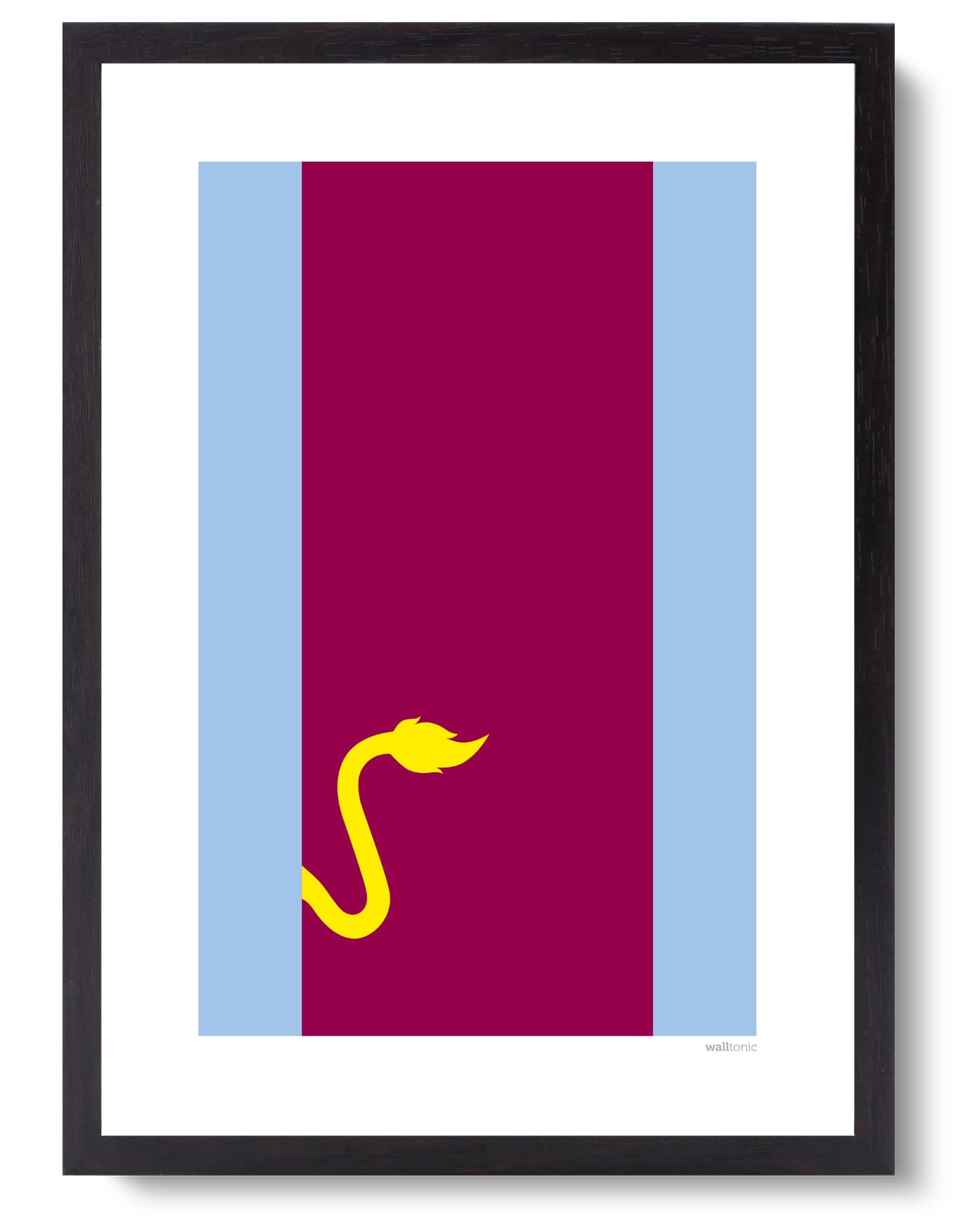 walltonic - Aston Villa FC Football Club 'The Lions' Wall Art Print Poster Gift - Unframed - Size A3