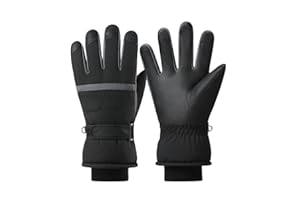 Men's Windproof Touchscreen Cycling Gloves Thickened Fleece-Lined Ski Gloves Anti-Slip Wear-Resistant Warm Glove