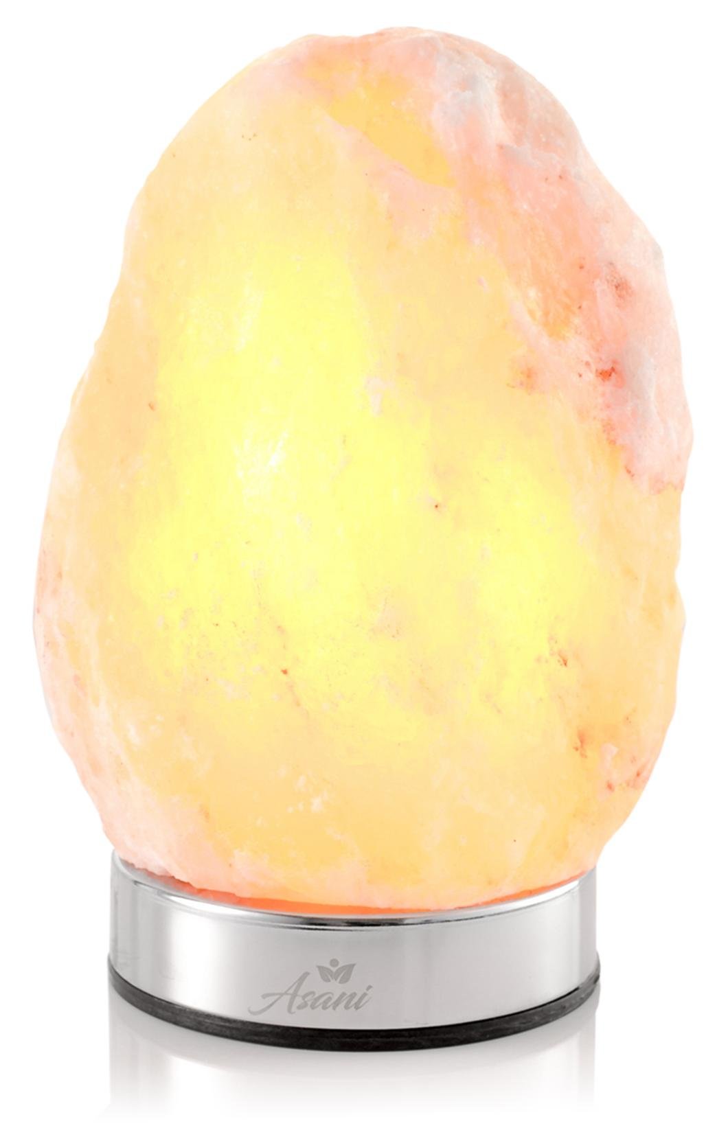 Himalayan Light Salt Crystal Lamp (7-11 lbs) with Stainless Steel Dimmer Touch Base & Gift Box | Hand Crafted Ionic HPS Pink Rock Lamps for Natural Air Purifying and Lighting Décor | 100% Authentic