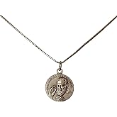 I G J MEDAL OF SAINT PIO OF PIETRELCINA (PADRE PIO) WITH CHAIN - MADE IN HIGH RELIEF - 100% MADE IN ITALY