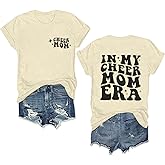 in My Cheer Mom Era Shirt for Women Game Day Mama Shirts Sport Tshirt Casual Cheerleading Tee Tops