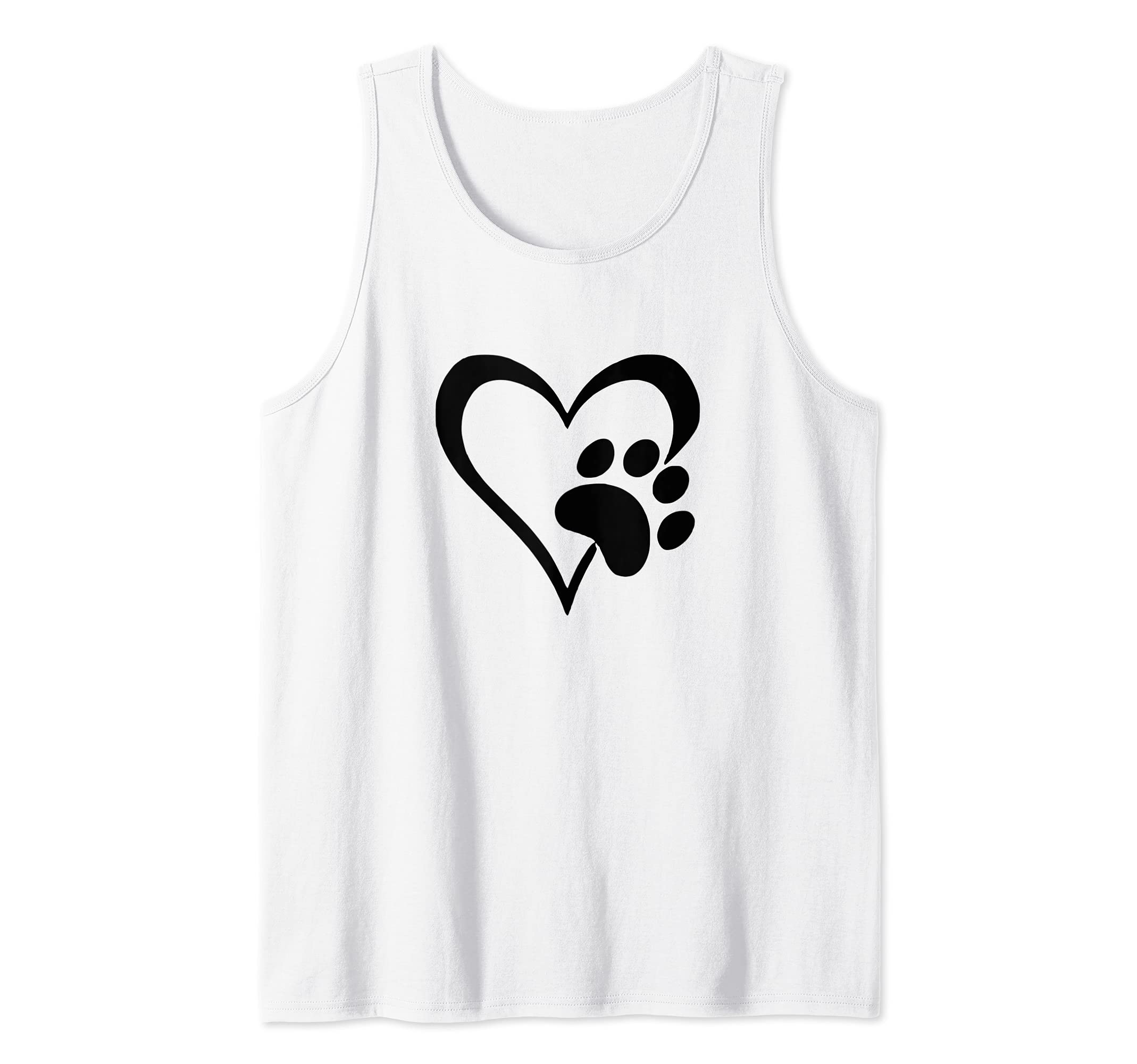 Dog Mom Paw Heart - Dog Mama Tank Top