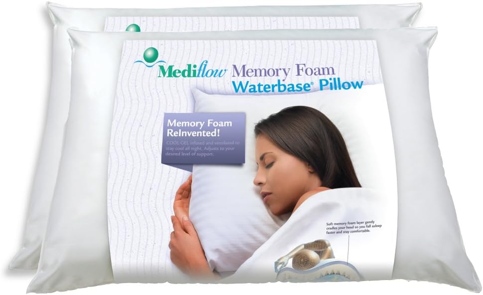 Mediflow GelFoam Water Pillow Twin Pack Waterbase pillow The world's first water