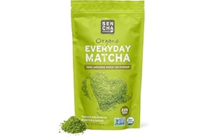 21 Sencha Eveyrday Natural USDA Organic Matcha Green Tea Powder Rich Antioxidant Revitalizing Body Helathy Gluten Free Product 100% Vegan Diet - 12oz (Pack of 1)