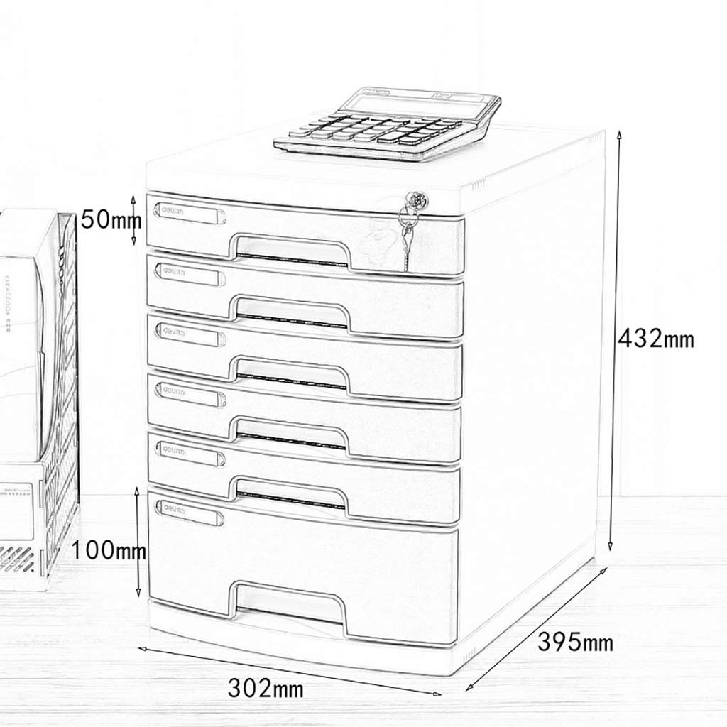 Grosse 302 395 432mm A4 Sechs Schicht Schublade Typ Mit