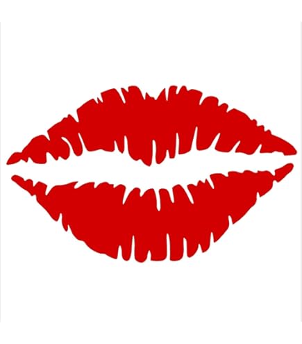 Amazon.com - KISS Mark Lips Vinyl Sticker Decals (Pack of 2) for
