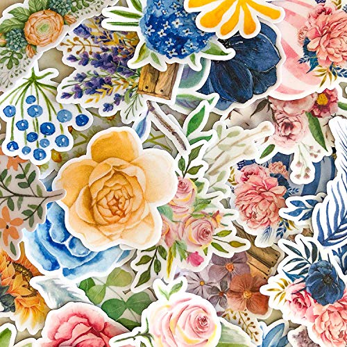 1 Watercolor+Stickers+Scrapbook+Navy+Peony