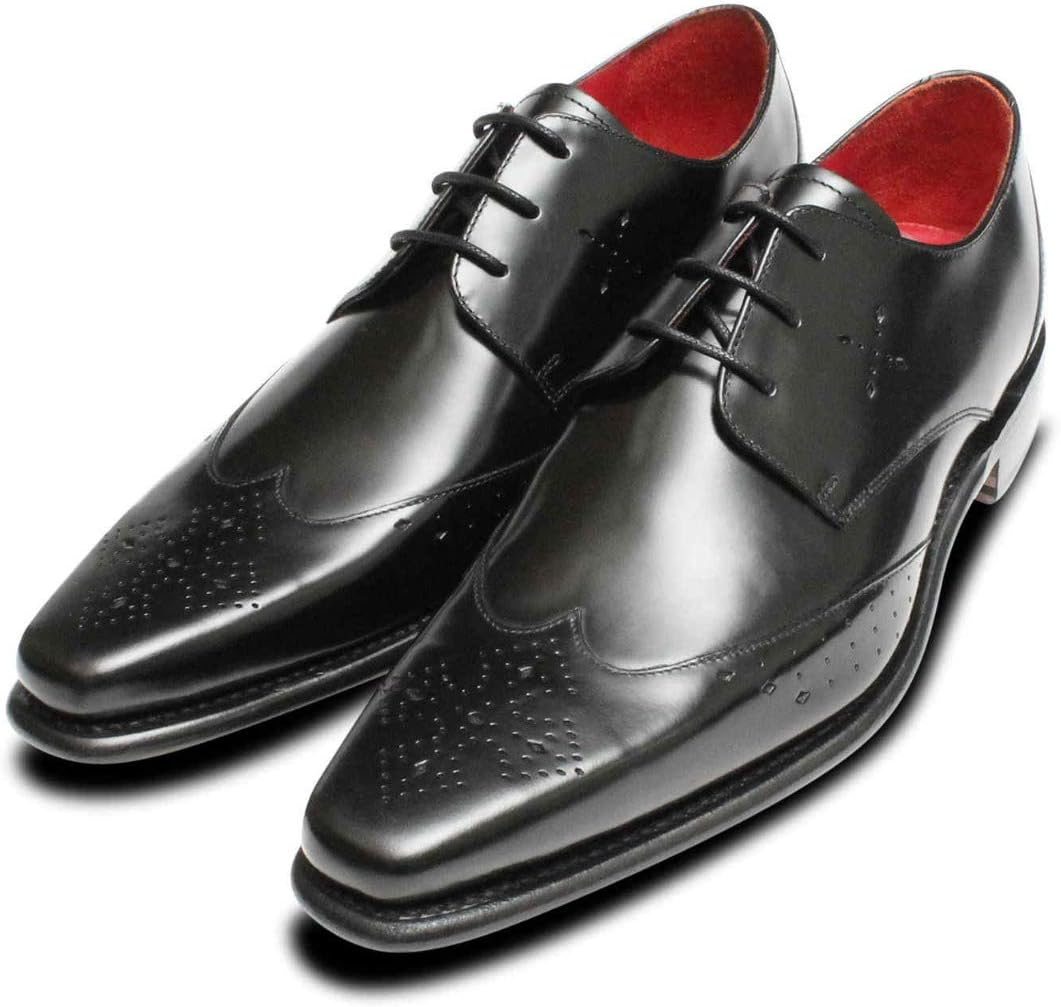 Jeffery West Formal Lace Brogue Shoes in Black Polished