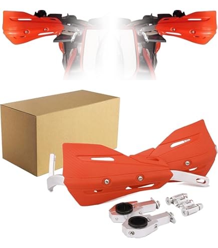 JFG RACING Dirt Bike Handbeschermers, Motorfiets 7/8 '' en 1 1/8 '' Handbeschermers Aluminium Universele voor Dirt Pit Bike MX Motocross Supermoto Racing ATV Quad KAYO - Carbon Fiber