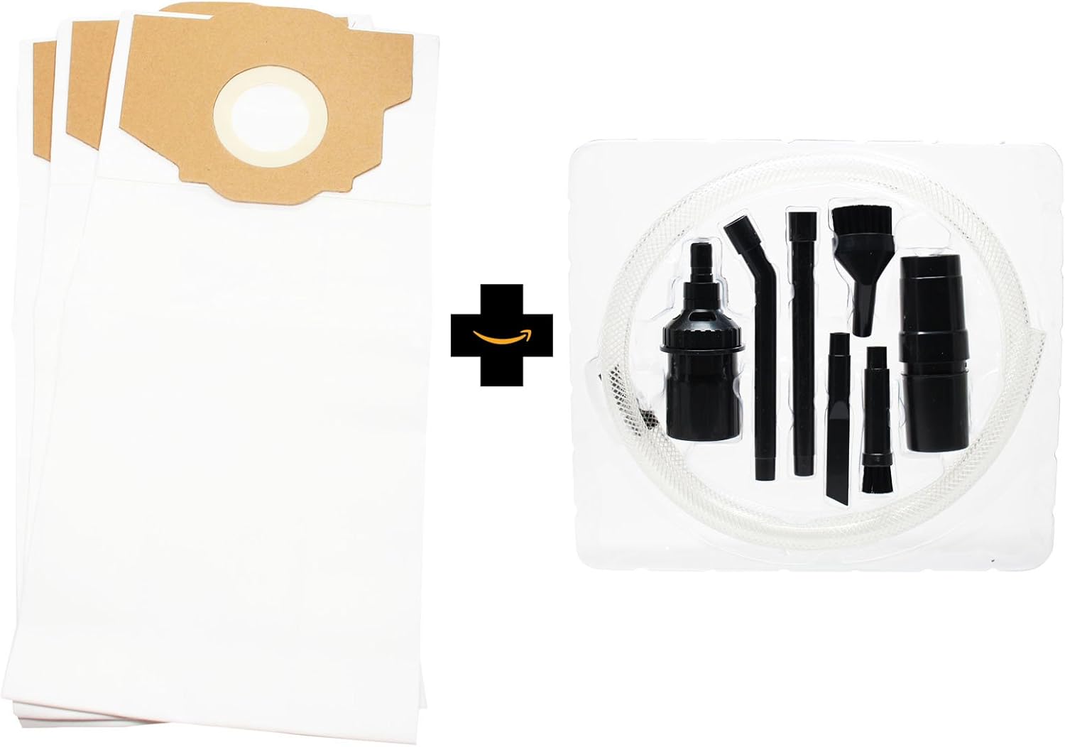3 Replacement RR Vacuum Bag 61115B with 1 Micro Vacuum Attachment Kit for Eureka - Compatible with Eureka 4800 series, Eureka 4870MZ, Eureka Boss SmartVac 4870MZ, Eureka Style RR, Eureka 61115, Eureka 61115A, Eureka 4870DT, Eureka 4870GZ, Eureka 4874AT, Eureka 4875A, Eureka 4885BT, Eureka 4870F, Eureka 4870G, Eureka 4874B, Eureka 61115B
