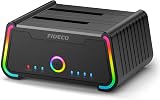 FIDECO USB 3.0 Docking Station 2.5/3.5 SATA HDD SSD RGB Lights Offline Clone view 1