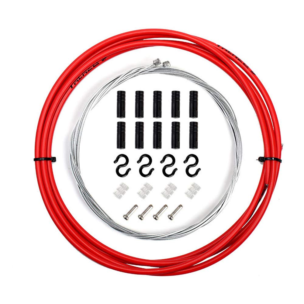 Universal Bicycle Shifter Cable Housing Set for Shimano Sram Derailleur/MTB Road Bike (Red)