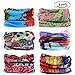 FAYBOX 6pcs Magic Wide Wicking Headbands For Men and Women Outdoor Headwear Bandana Sports Scarf Tube UV Face Mask for Workout Yoga Running