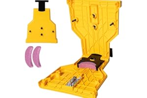 Portable Chainsaw Sharpener - Compatible with 14/16/18/20-inch 2-Hole Chainsaw Bars, Includes 3 grindstones