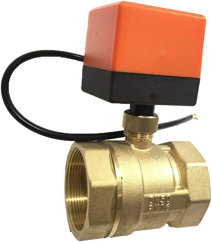 MongKok Motorized Electric Ball Connector Brass Thread 2/3 Ways for Air Conditioner Direct Current Dn50 2 Ways