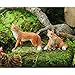 Top Collection Miniature Fairy Garden and Terrarium Mama Fox with Baby Statue, Red