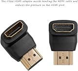 IRYNA 2 Pack HDMI 90 Degree and 270 Degree Adapters Right Angle Extender 4K view 6