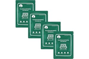 CxLoode 4 Pack Disposable Bed Sheets for Hotel, Portable Bedspread, Disposable Bedding Set with 2 Bed Sheet 2 Quilt Cover and 4 Pillowcase for Travel