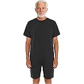JIZYO Unisex Adult Anti-Strip Jumpsuit Back-Zip Romper Adaptive Clothing for Alzheimer’s Elderly with Special Needs