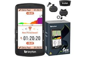 Bryton Rider S810 3.5 Inch Color Touchscreen GPS Bike/Cycling Computer, 50H Battery Life, Offline Maps & Navigation, Advanced Climb Challenge 2.0, Live Tracking (Rider S810T (Sensor Bundle))