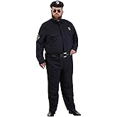 Men's Plus Size Police Costume Cop Costume for Men