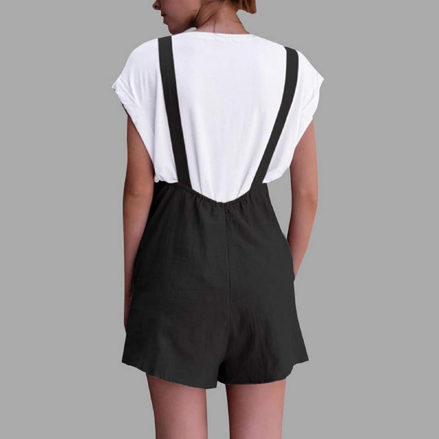 linen dungarees shorts