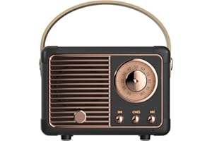 HM11 Speaker Vintage Portable Audio Plug in Radio with 5 0 Technology Retro Design Bass Enhancement System Playback Hands Cal