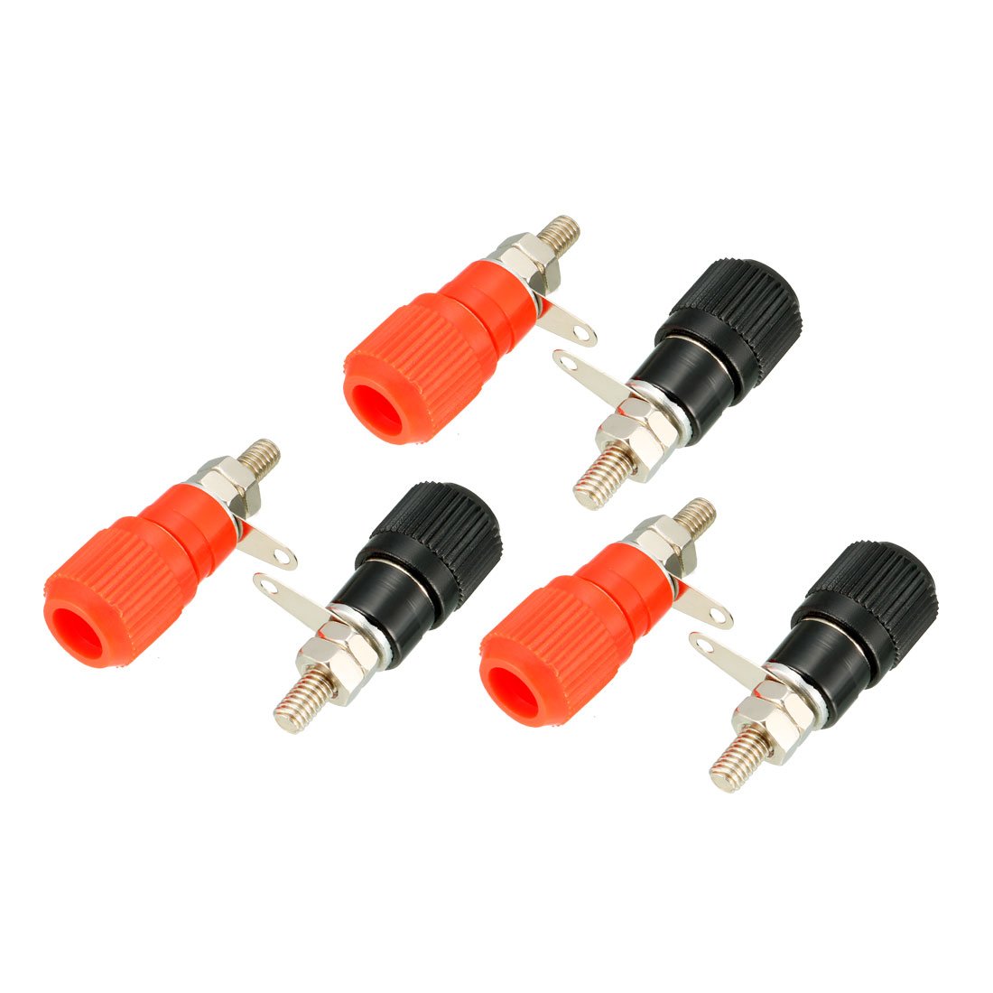 Sourcingmap 6 Pcs Amplifier Terminal Connector 4mm Banana Jack Mount