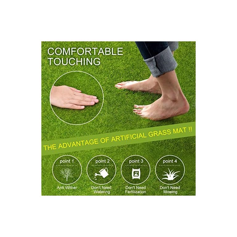 Yosoo Alfombra de césped artificial para interiores y exteriores