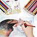 Weirdbeast 48 Art Colored Painting Pencils Set Drawing Pencils Kit + Portable Zippered Black Canvas Pencil Case for Kids/Adult with Sharpener and Coloring Book Gift