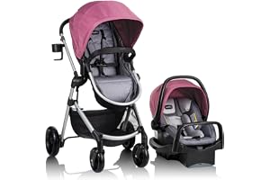 Evenflo Pivot Modular Travel System with LiteMax Preemie and Infant Car Seat (Dusty Rose Pink)