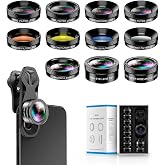 MIAO LAB 11 in 1 Phone Camera Lens Kit - Wide Angle Lens &amp; Macro Lens+Fisheye Lens+ND32//CPL/Color Lens/Star+Kaleidoscope Lens for iPhone Samsung Sony and Most of Smartphone
