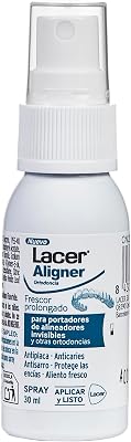 ALIGNER - Spray Bucal para Ortodoncia Invisible y Alineadores 30 ml, Frescor Prolongado, Anticaries y Antiplaca, Protege las Encías, Uso Rápido sin Aclarado, Sin Gluten Ni Alcohol