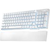 RK ROYAL KLUDGE RK96 Wireless Mechanical Keyboard with Magnetic Wrist Rest | 96 Keys Hot Swappable Wireless Gaming Keyboard with Software, Triple Mode BT5.0/2.4G/USB-C, Blue Backlight, Custom Switch