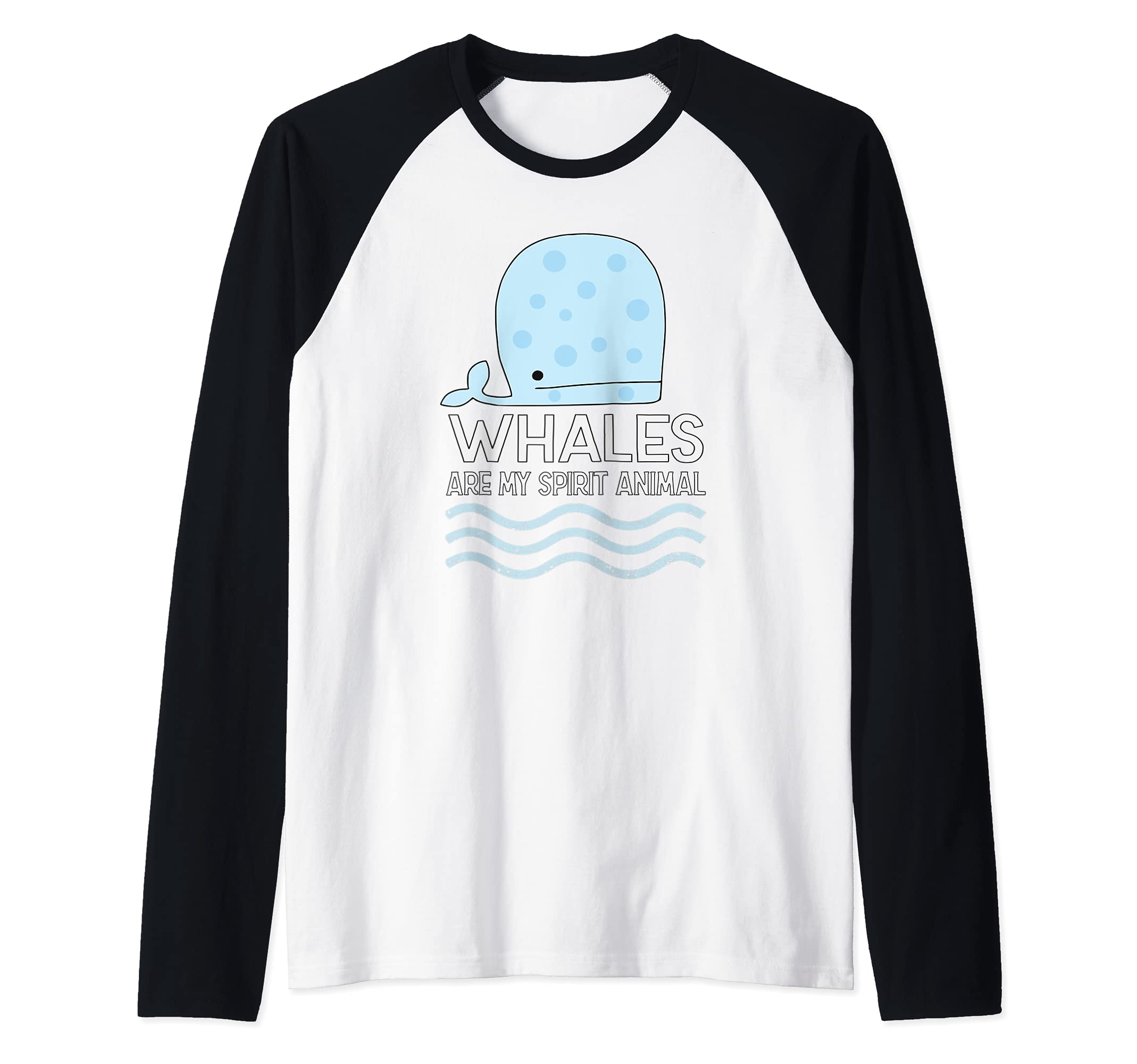 Whales Are My Spirit Animal Orca Whale Lover Ocean Sea Raglan Baseball Tee