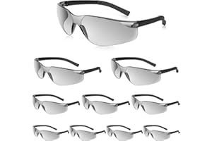 Salfboy Safety Glasses for Men Women ANSI Z87.1 Safety Glasses Bulk Outdoor Protective Eyewear Scratch-Resistant Clear Grey