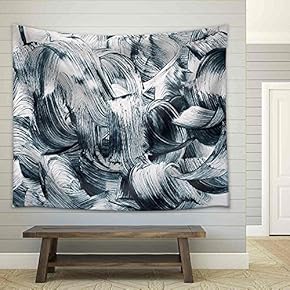 Grunge Brush Strokes Background - Fabric Wall Tapestry Home Decor - 51x60 inches