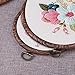 Embroidery Hoops Cross Stitch Hoop Ring Imitated Wood Circle Set Display Frame for Art Craft Handy Sewing and Hanging - Pack of 4 (5.5